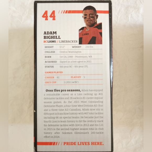 LOT BC Lion's CFL bobble heads - Picture 5 of 14